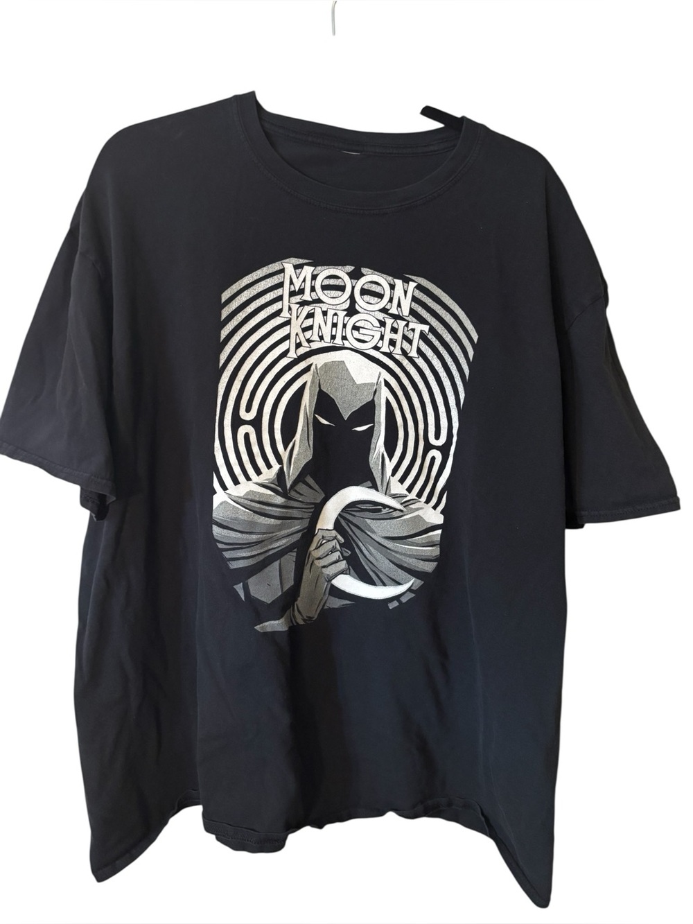 Marvel Studios Moon Knight Visage T-Shirt 3XL Black White Silver Graphic Print